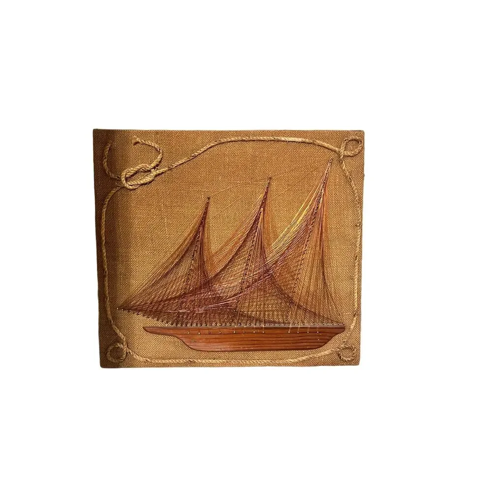 Mid Century Modern Sailboat String Art